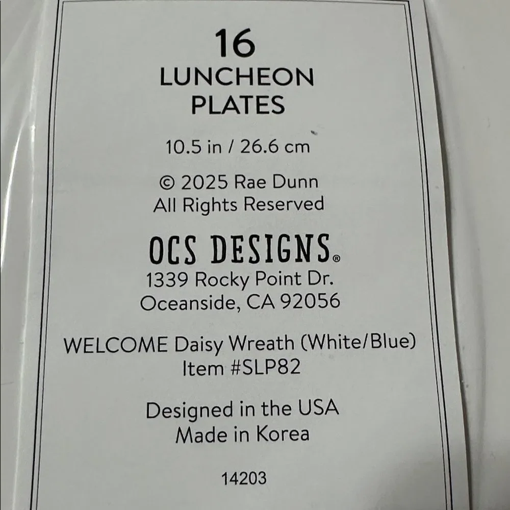 RAE DUNN 16 Lunch Plates & 40 Napkins HAPPY EASTER. White Blue Floral Bundle